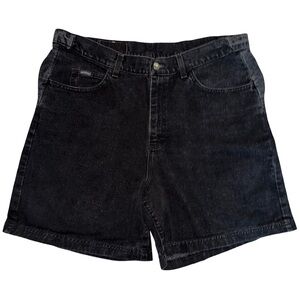 Vintage Rider Denim Black Shorts Size 16
